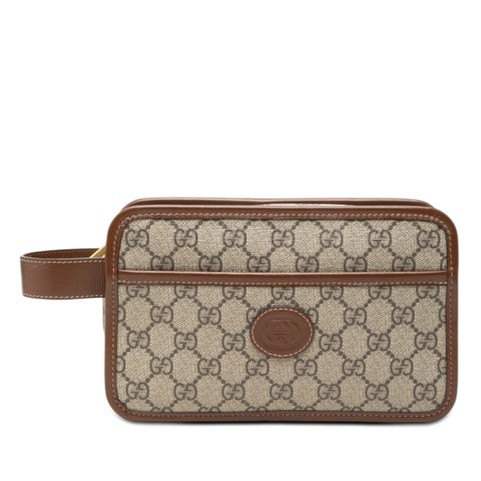 Gucci Interlocking G Patch Camera Bag GG Coated Canvas Mini