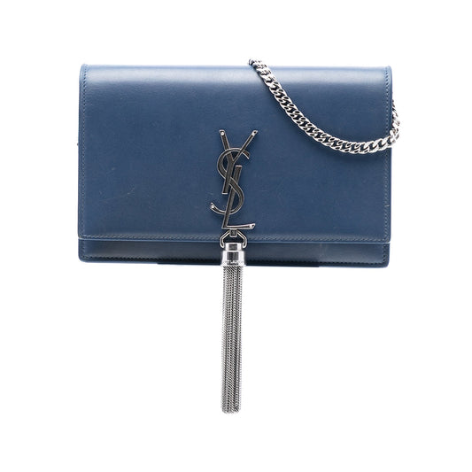 Saint Laurent Classic Monogram Tassel Chain Wallet Leather