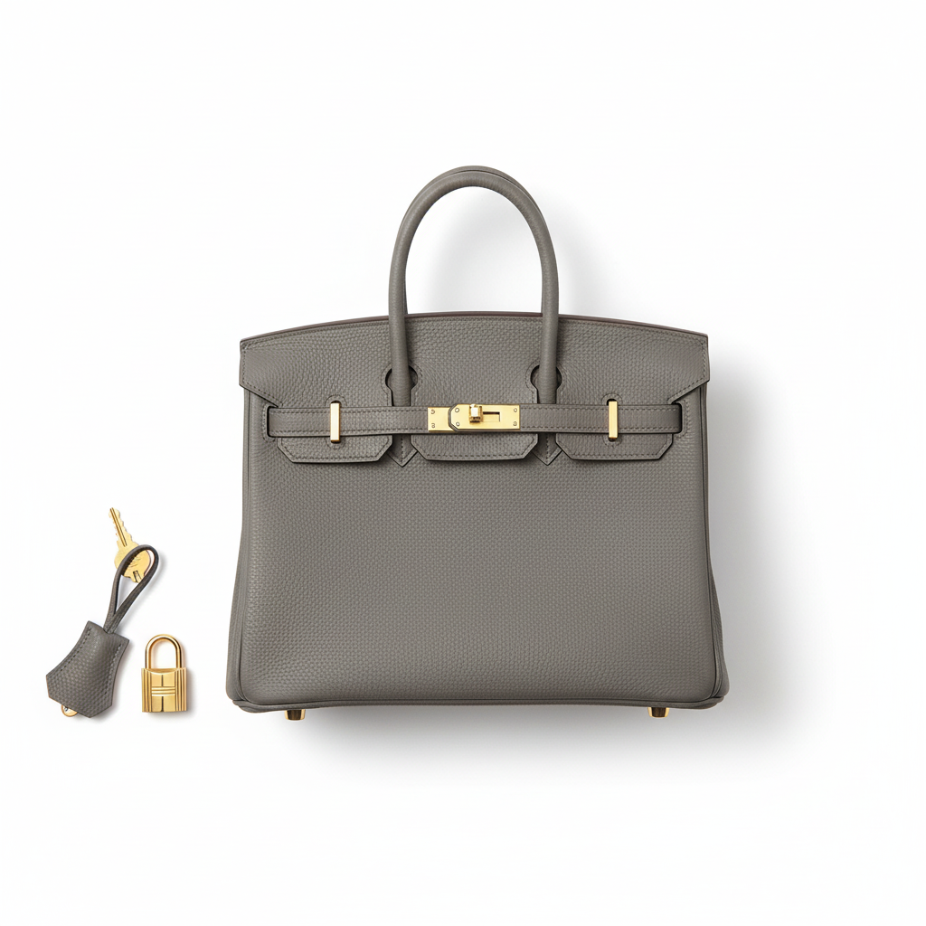 Birkin 25 Grey - Flat Lay