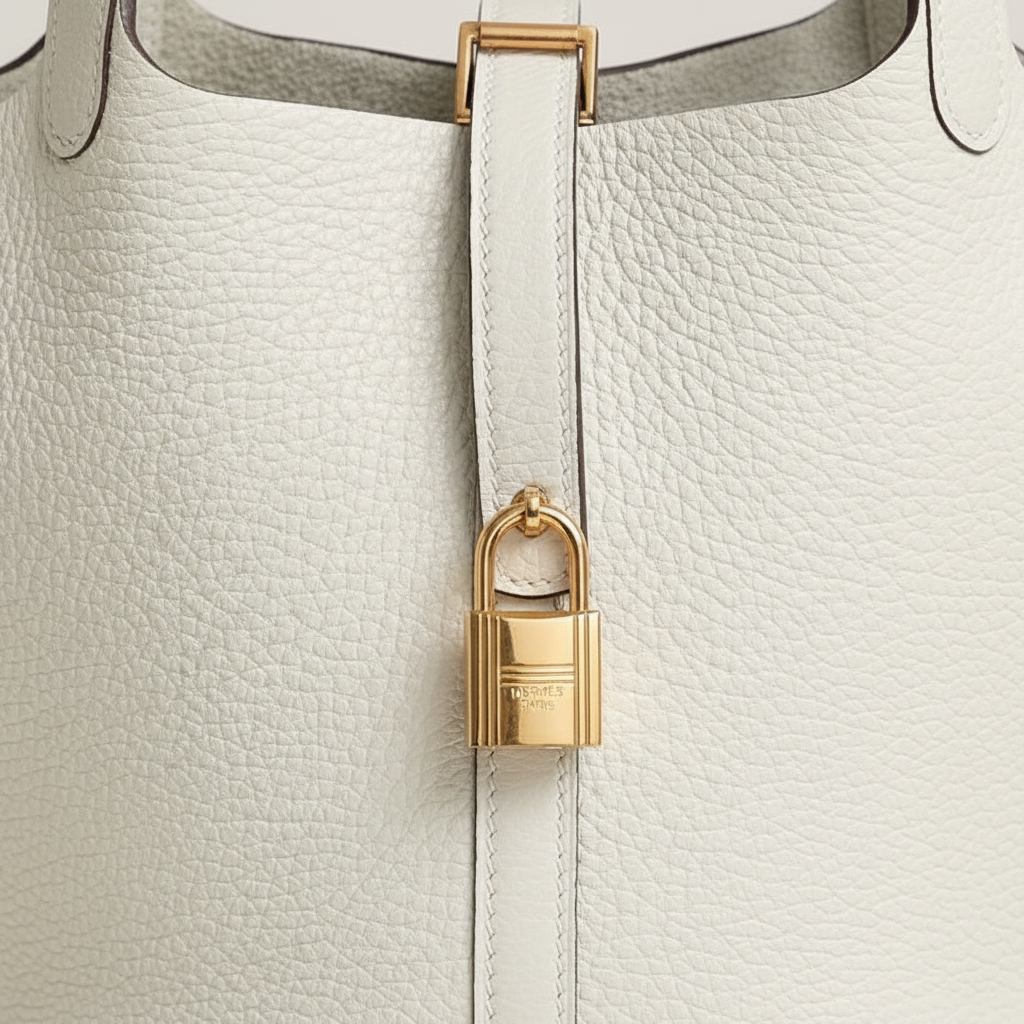 Hermes Picotin 18 Craie Clemence Gold - Hardware Detail