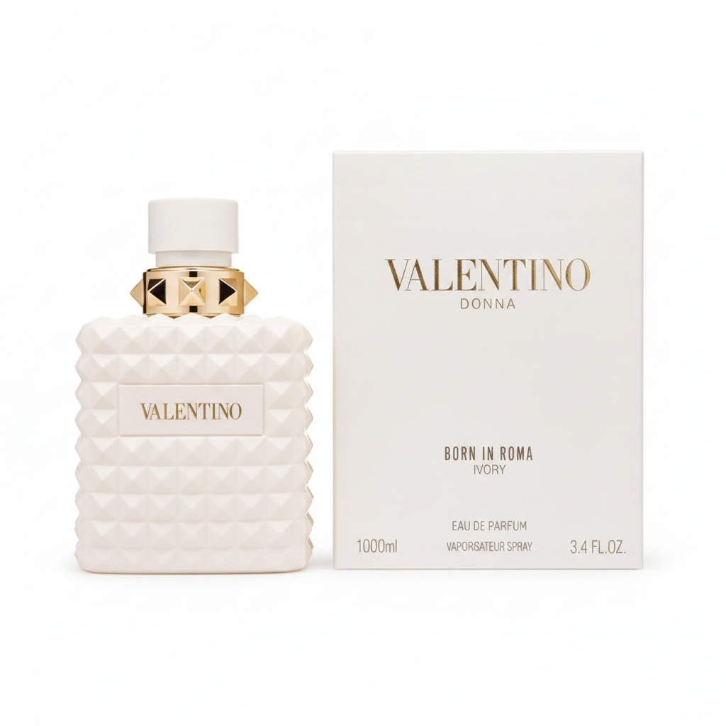 Valentino Donna Born in Roma Ivory bottle and box front view
