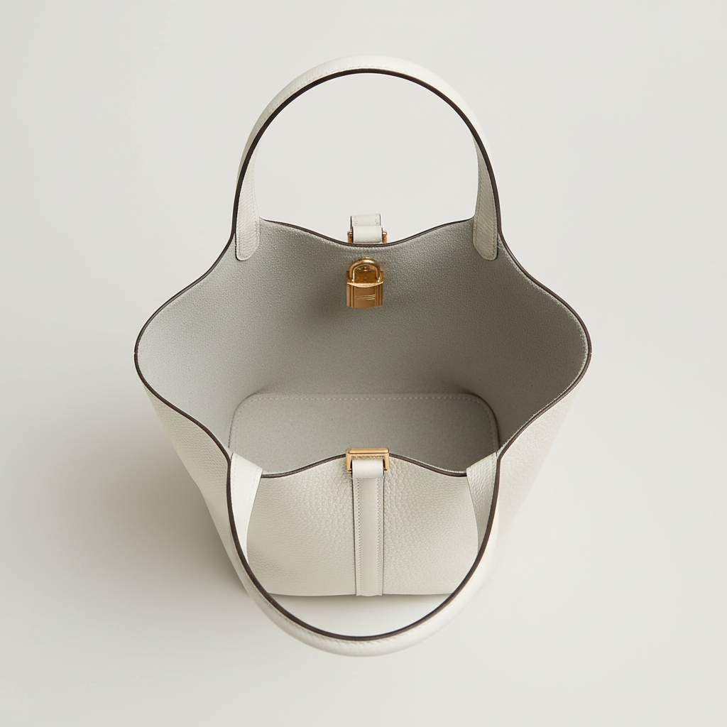 Hermes Picotin 18 Craie Clemence Gold - Flat Lay
