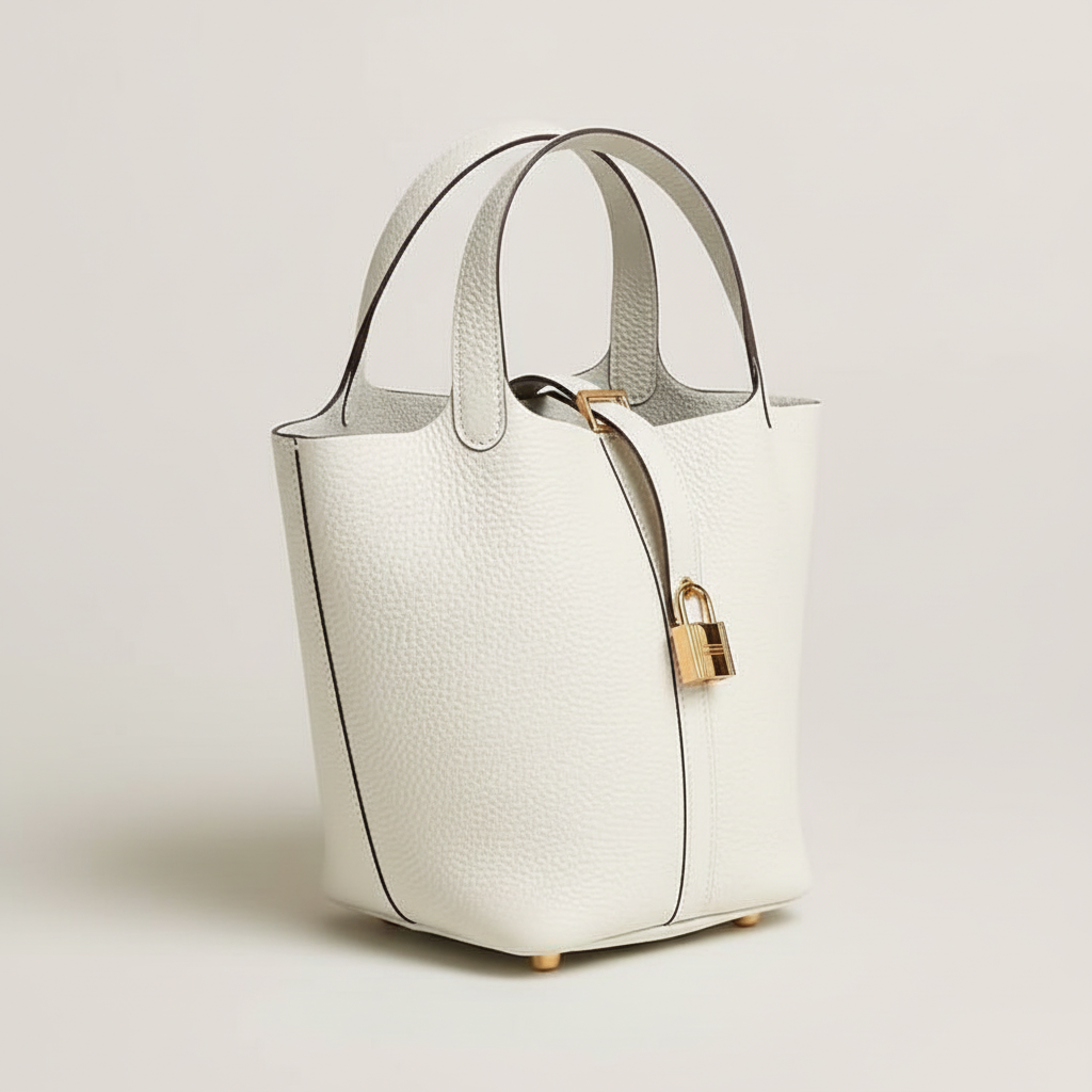 Hermes Picotin 18 Craie Clemence Gold - Front View