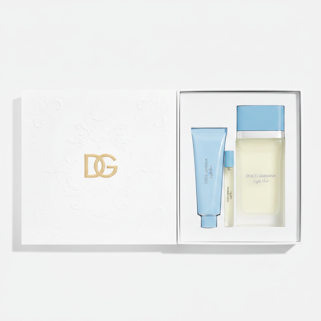 Light Blue Gift Set Flat Lay