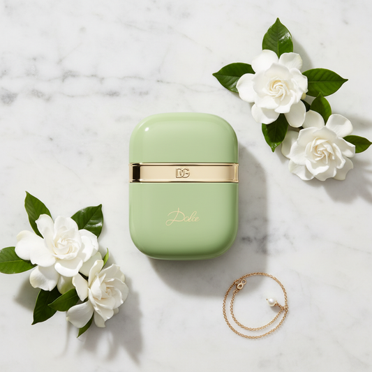 Dolce Compact Flat Lay White Background
