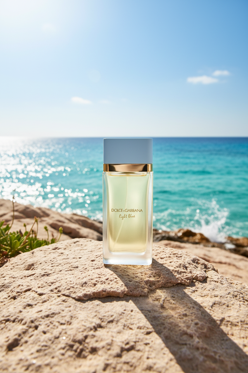 Dolce & Gabbana Light Blue for Women on Mediterranean coastline
