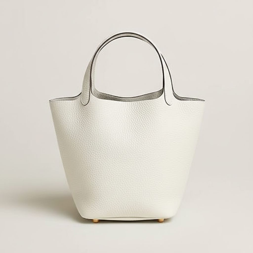 Hermes Picotin 18 Craie Clemence Gold - Back View