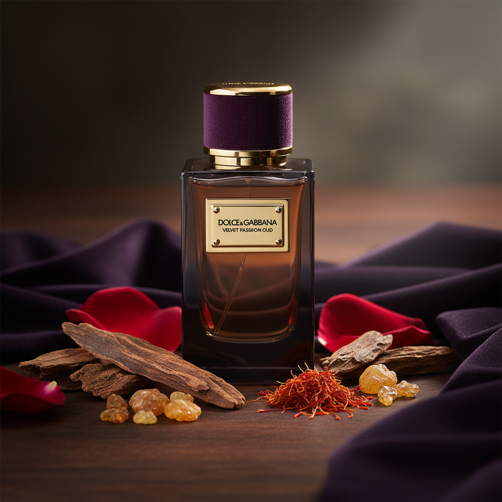 Dolce & Gabbana Velvet Passion Oud with oud wood saffron and rose petals