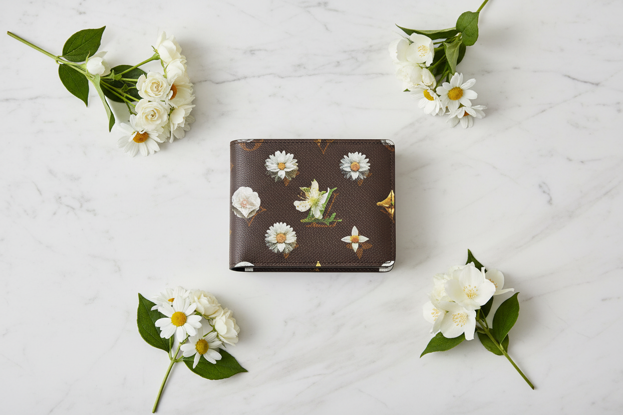 LV Floral Wallet Lifestyle