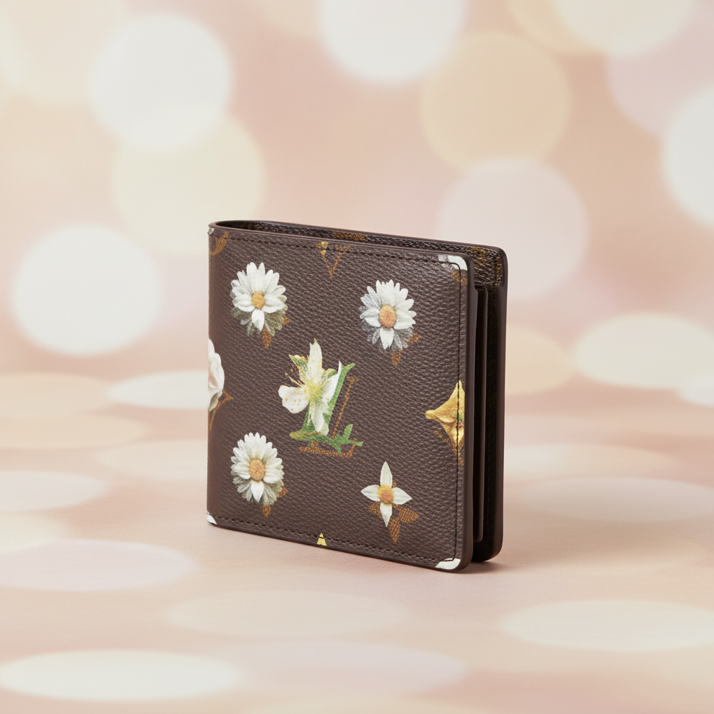 LV Floral Wallet Side