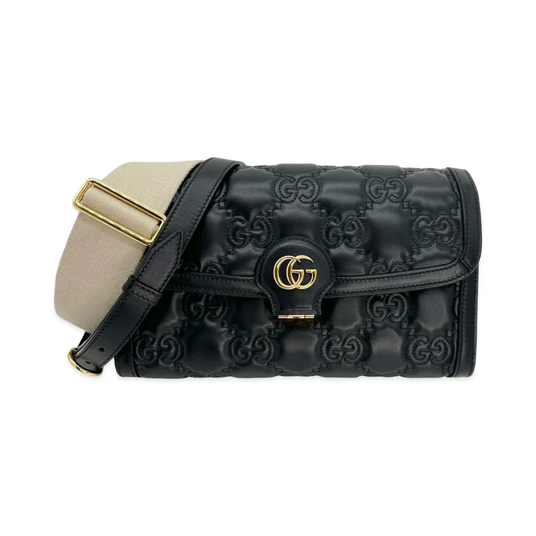 Gucci GG Matelassé Quilted Leather Flap Shoulder Bag