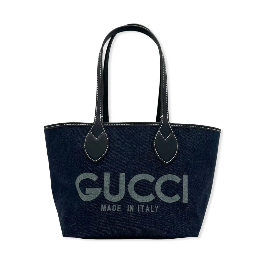 GUCCI  GG Supreme Reversible Denim Logo Tote