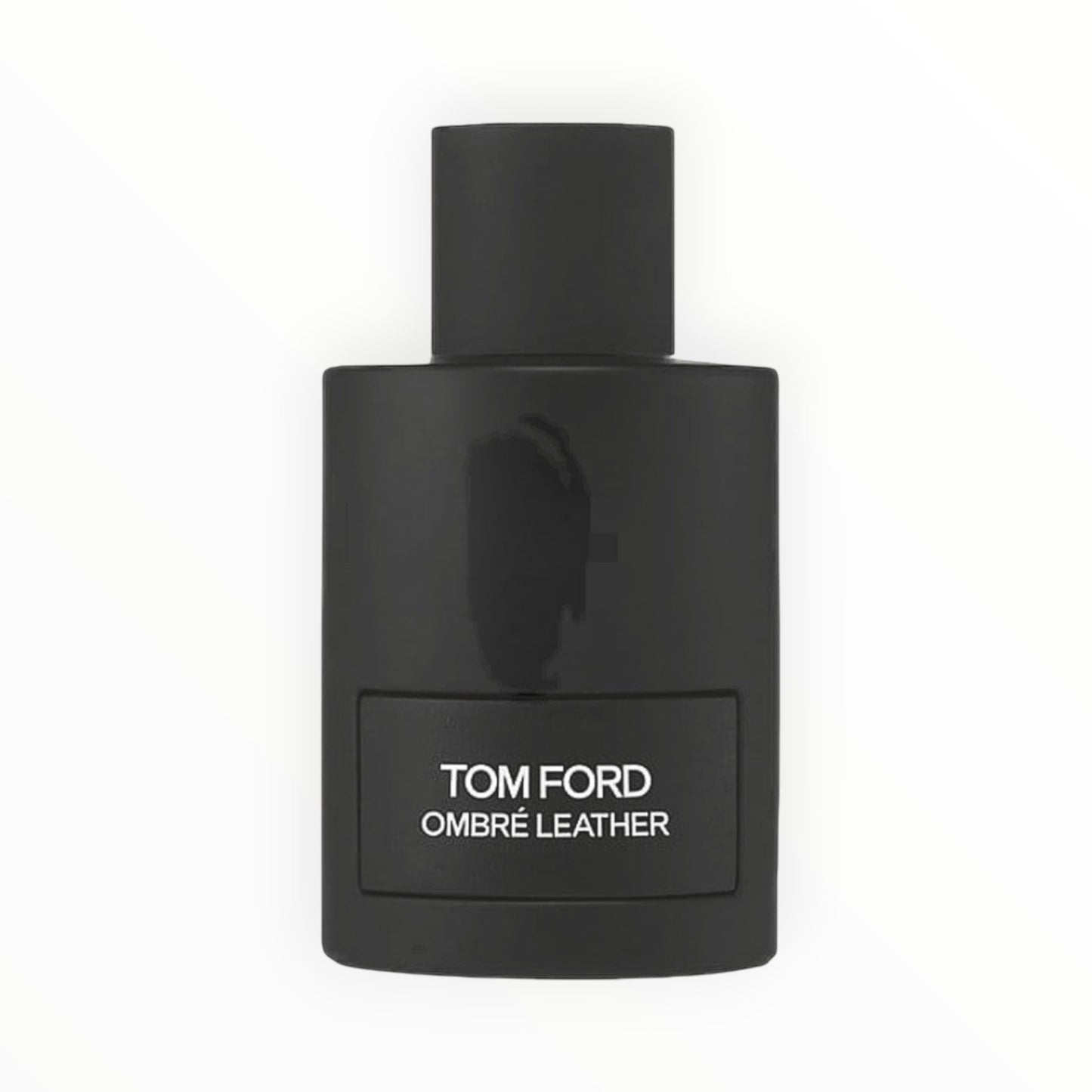 Tom Ford Ombré Leather Eau de Parfum in a matte black bottle with white text. Notes of cardamom, leather, and oakmoss.